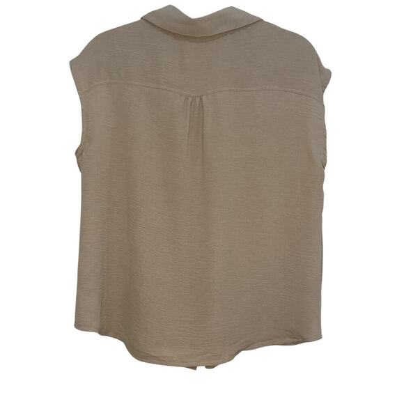 NWT Beige Two-Piece Pant Set • Blouse + Wide-Leg Pants • Size L - Picture 4 of 6